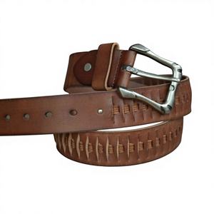 Cinturones Ligeros de Cuero Vacuno con Hebilla de Calavera de Acero de Diseño Personalizado, Artesanía a Precio Económico, Hechos a Mano, Estilo Casual para Hombre, Regalos - Product Image 1