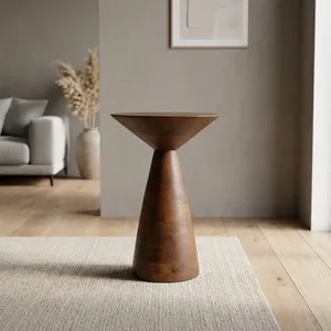 Table basse en bois faite à la main, design mid-century, meubles de salon, structure en fer - Product Image 6