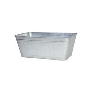 Lot de jardinières rustiques en métal galvanisé, grandes bacs à fleurs décoratifs faits à la main pour jardin et décoration de ferme - Product Image 3