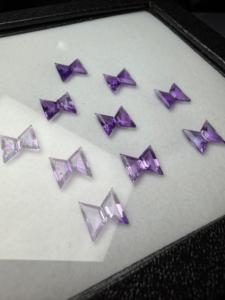 Ametista Natural Mariposa 17.15ct 10 Pares 20 Piezas Calibradas Sueltas Facetadas con Juego de Color Púrpura África para Fabricación de Joyas Zehra Gems - Product Image 3