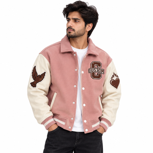 Custom Heavyweight 100% Wool Leather <b>Varsity</b> <b>Jacket</b> for Men Chenille Embroidery Letterman Winter Fashion <b>Vintage</b> <b>Varsity</b> <b>Jackets</b> - Product Image 1