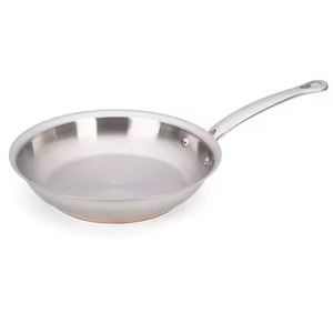 Poêle de cuisson multicouche en acier inoxydable avec fond en cuivre pour cuisine domestique, idéale pour la cuisson, la friture et le doré. - Product Image 1