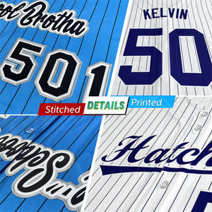 Camiseta de Béisbol y Sóftbol Retro Personalizada, Uniforme de Sóftbol Transpirable, Sublimado, Impreso en Poliéster/Algodón, Manga Corta, Bordado - Product Image 3