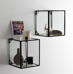 We lady — présentoir mural vintage en verre et laiton, boîte de terrarium, boîte à bijoux, jardinière - Product Image 5