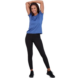 Camiseta de Algodón Suave a la Moda para Mujer, Cuello en V, Venta al por Mayor, Fabricante y Proveedor de Ropa OEM, Top de Yoga - Product Image 3
