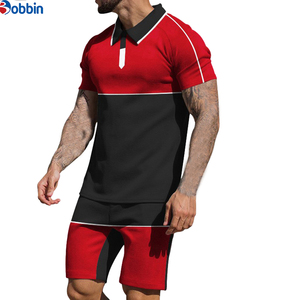 Conjunto Deportivo Corto de Polo para Hombre, Conjunto de Camiseta y Pantalones Cortos con Logotipo Personalizado, Conjuntos de Ropa Deportiva de 2 Piezas - Product Image 5