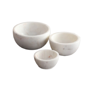 Juego de 3 tazones de mármol para servir frutas y ensaladas, diseño maravilloso, calidad premium, decorativos para mesa, para comida y frutas - Product Image 1
