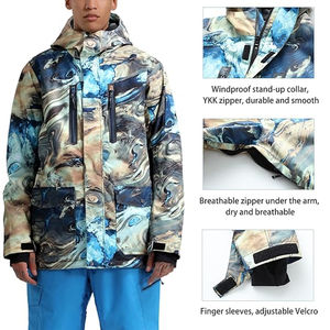 Nouvelle veste de ski pour homme imperméable, coupe-vent, respirante et chaude, fabriquée sur mesure avec fermeture éclair - Qualité Tex, veste de ski chaude - Product Image 3