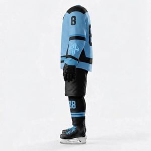 Ensemble d'uniformes de hockey sur glace de qualité supérieure par RIVIAN ATLANTIC avec impression par transfert thermique, matériau 100% polyester pour hommes - Product Image 5