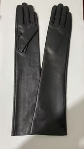 Guantes de cuero de moda para mujer, guantes largos de cuero cálidos para invierno y exteriores - Product Image 1