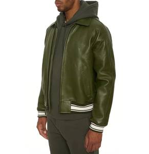 แจ็คเก็ตหนังวาร์ซิตี้คุณภาพพรีเมียมสำหรับผู้ชาย น้ำหนักเบา ราคาถูก ปรับแต่งได้เต็มที่ ดีไซน์ล่าสุด - Product Image 5