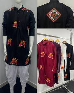 Festive Wear Printed <b>Men</b> Cotton <b>Kurta</b> - Product Image 4