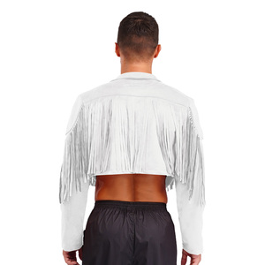 Chaqueta Corta de Estilo Western para Hombre, con Flecos, Abertura Frontal, de Gamuza, Tipo Bolero Vaquero - Product Image 5
