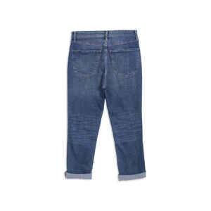 กางเกงยีนส์เดนิมผ้าฝ้ายแห้งเร็วทรงลำลองเอวกลางสไตล์ไฮสตรีทสำหรับผู้ชายและผู้หญิง - Product Image 3