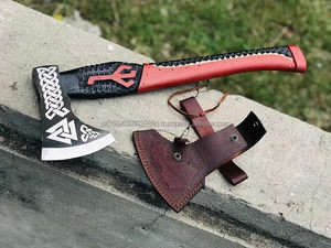 Custom High Quality Viking <b>Axe</b> with Wood <b>Handle</b> New Design Industrial Grade Carbon Steel for Outdoor Use Direct Sale - Product Image 5
