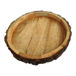 Modern Japanese Design Mango Wood Serving Tray Eco-Friendly Disposable Kitchen Dinnerware with Carving Design for Household Use - Product Image 2