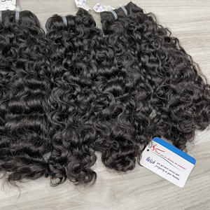Extensions de cheveux humains bruts vietnamiens doublement étirés, bouclés birmanes, en mèches, non traités - Product Image 2