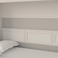 Pindel Handicraft Bureau-lit multifonction réglable avec armoire dissimulée |   Lit mural pliable blanc |   Design moderne et peu encombrant |