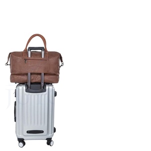 21 Inch Vintage <b>Leather</b> Duffel Travel Gym Sports Overnight <b>Weekend</b> Duffle <b>Bags</b> for <b>Men</b> and Women - Product Image 2