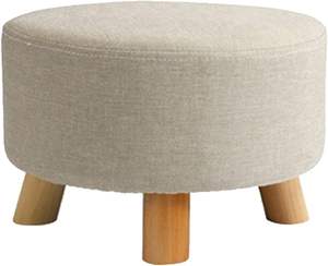 เก้าอี้ออตโตมันแบบปรับเปลี่ยนได้ทันสมัย ฐานไม้ขนาดเล็ก เบาะกำมะหยี่บุนวมทรงกลม - Product Image 5