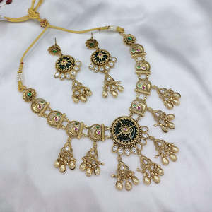Juego de Collar Jewelemarket Heritage 10575492GR, Chapado en Oro, Aleación de Cobre, Piedra Pota, Perla, para Uso Diario y Ocasiones Nupciales - Product Image 2