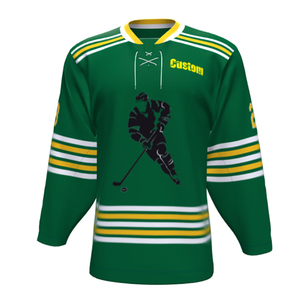 Nuevo Diseño de Jersey de Hockey sobre Hielo con Impresión Digital, Transpirable, Spandex/Poliéster, Antibacterial, de Secado Rápido, Personalizado para Hombre - Product Image 1