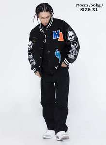 Vestes de baseball personnalisées de haute qualité pour hommes, vestes universitaires en gros avec patch brodé, accessoire pour la saison hivernale - Product Image 6