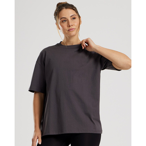Oversized Drop Shoulder T-Shirts Women High Quality Short-Sleeve Customizable Solid Cotton Summer Quick Dry Breathable T Shirts - Product Image 1