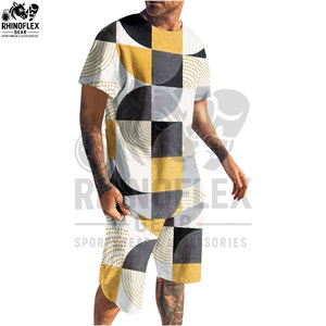 Nuevas llegadas de conjuntos de pantalones cortos de moda para uso casual de verano, conjuntos de pantalones cortos para hombre con logotipo personalizado, conjunto de pantalones cortos para hombre. - Product Image 4