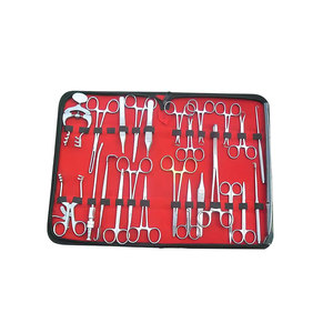 Kit d'instruments chirurgicaux vétérinaires 9 pièces en acier inoxydable, ensemble d'outils ergonomiques avec pochette noire, kit de soins pour animaux - Product Image 5