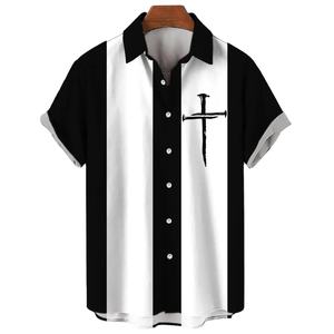 2025 hommes de haute qualité 100% coton biologique chemises décontracté col montant respirant sergé personnalisable élégant imprimé chemises - Product Image 6