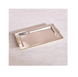Bandeja de Servir de Diseño Moderno en Color Plateado, Bandeja de Acero Inoxidable de Calidad Superior para Dulces y Chocolates en India - Product Image 1