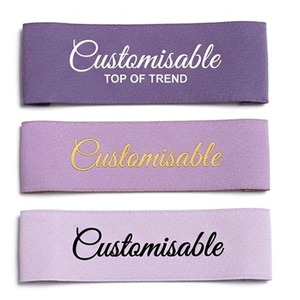 Etiquetas tejidas personalizables para prendas, etiquetas rectangulares de algodón, etiqueta principal cortada con láser, lavables, para coser en ropa, zapatos y sombreros. - Product Image 5