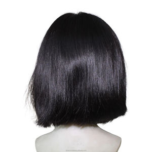 Perruque en cheveux humains lisses de haute qualité, style Kim K, avec closure 100% nouée à la main, double tirage, style naturel - Product Image 3