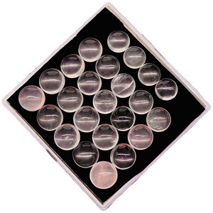 Cabochon rond en quartz rose naturel 13mm 16mm, pierres de quartz rose en vrac, prix de gros pour la fabrication de bijoux - Product Image 6