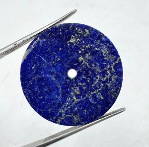 Esfera Plana de Lapislázuli Azul Natural de 31.5 mm, Accesorios de Reloj de Piedras Preciosas de Excelente Calidad, Orificio Central de 2 mm, Sin Perforación - Product Image 6