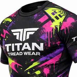 Unisex Rashguard Shirt-Front Logo Quick Dry & Anti-Bacterial Ultimate UV Protection for Swimming <b>Surfing</b> & Outdoor Workouts - Product Image 3