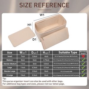 Organizer per Borsa in Feltro con Cerniera, Set da 2 Pezzi con Base Modellante, Organizer per Borse e Charm per Borse - Product Image 2