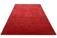 Tapis classique en laine fait à la main de style uni de grande taille de salon de conception rouge