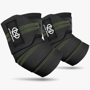 Bandes de coude en néoprène élastique de qualité supérieure, robustes pour la force athlétique, respirantes avec fermeture auto-agrippante pour soulevé de terre et développé couché - Product Image 2