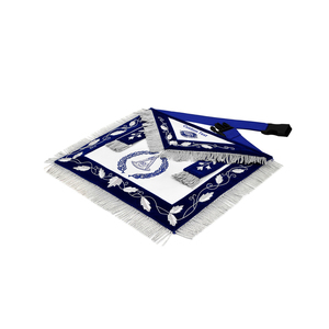 Tablier de Maître Maçon de Loge Bleue Professionnel en Cuir d'Agneau Blanc Premium, Régalia Maçonnique Personnalisée, Excellente Finition sur les Tabliers - Product Image 2