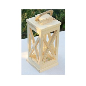 Lanterne à bougie artisanale en bois pour la décoration rustique de la maison, les célébrations festives, les centres de table de mariage et les espaces de vie chaleureux - Product Image 5