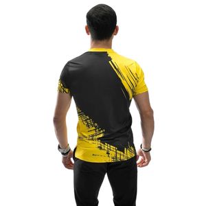 <b>Men</b> <b>Yellow</b> Black Printed V Neck T <b>Shirt</b> Short Sleeve Graphic Sports Casual Slim Fit Lightweight Custom Apparel Manufacturer Co - Product Image 6