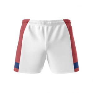 Short de rugby personnalisé rouge et bleu, respirant et confortable / Logo et taille personnalisés, prix bas, prix de gros - Product Image 2