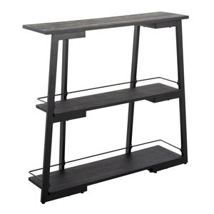 Librería industrial Conversge en acero negro y bambú negro - Product Image 1