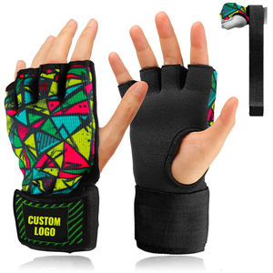 Vendas para manos de boxeo, guantes interiores con gel, vendas acolchadas elásticas, soporte largo para muñeca, para MMA, Muay Thai, Kickboxing - Product Image 1