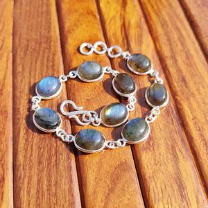 Pulsera de Piedra Natural de Latón Estilo Boho para Hombre y Mujer, para Meditación, Sanación y Regalo, Disponible para Exportación - Product Image 2