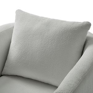 Poltrona Girevole Sutton in Tessuto Performance Grigio Chiaro per Soggiorno - Product Image 3