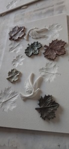 Panel de Pared con Relieve de Hojas y Palomas Talladas en Piedra 3D, Arte Contemporáneo Moderno <span class=keywords><strong>para</strong></span> Exteriores con Diseño Duradero <span class=keywords><strong>para</strong></span> Comedor y Montaje en Pared - Product Image 5