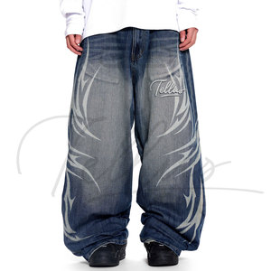 กางเกงยีนส์ทรงแบ็กกี้สไตล์สตรีทแวร์สำหรับผู้ชาย แฟชั่นลำลอง กางเกงยีนส์ทรงแบ็กกี้สุดเทรนด์ คุณภาพดี ราคาประหยัด - Product Image 1